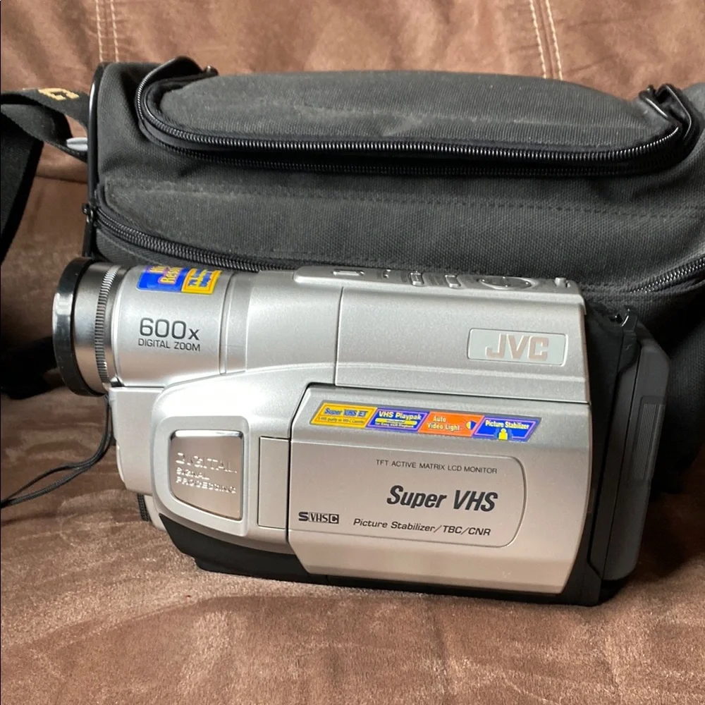 Silver Camcorder with Bag JVC